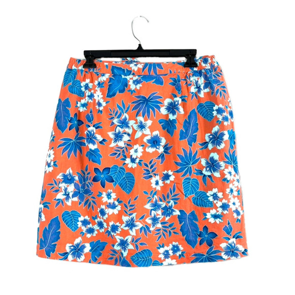 Vintage Women's Floral Sag Harbor Orange Skort 12 - Picture 2 of 7